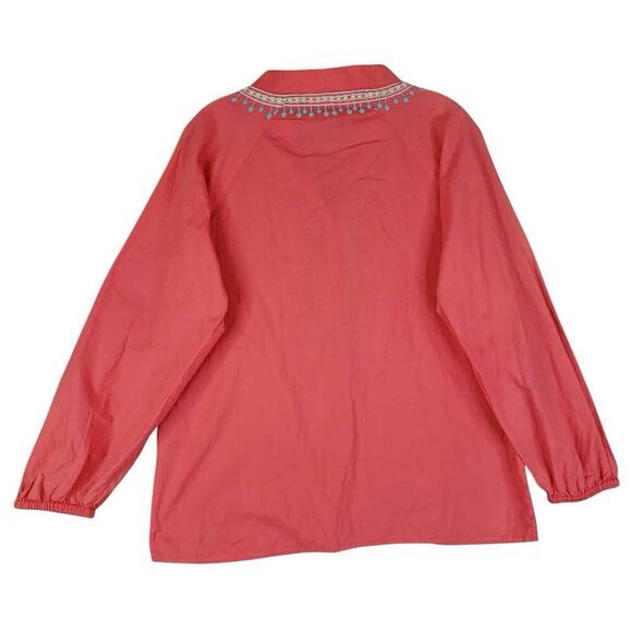 Lilly Pulitzer Tunic Top Shirt Pink Coral Women’s Size Medium M Embroidered - Picture 3 of 10